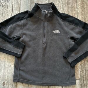 The north face boys half zip fleece lightweight sweater gray size small